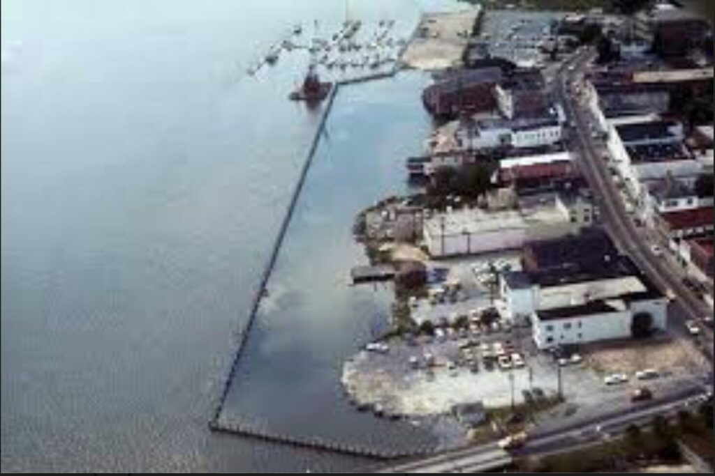 Beaufort's Waterfront park while under construction